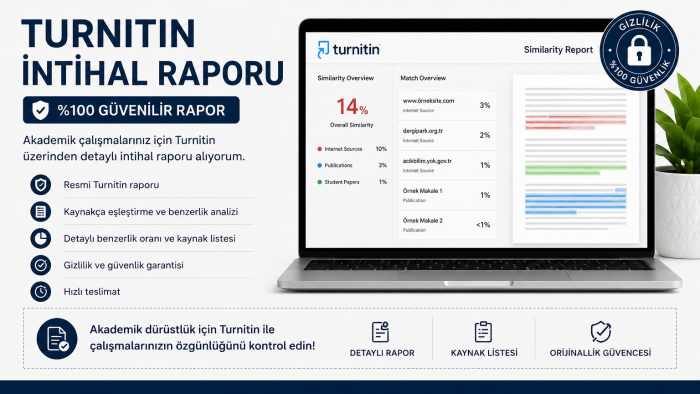 çalışmalarınız için turnitin ile intihar raporu alabilirim