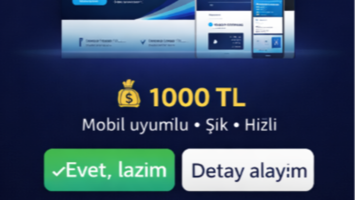  admin panelli modern web siteleri kurarım