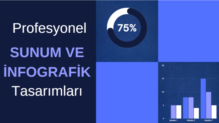 yaratıcı bir şekilde sunum/ infografik tasarım yaparım