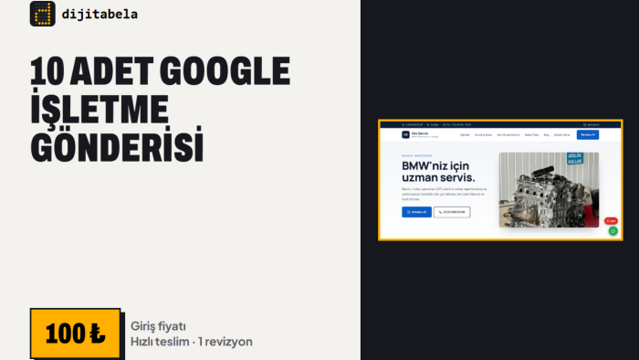 işletmenize 10 adet Google İşletme gönderisi yazarım