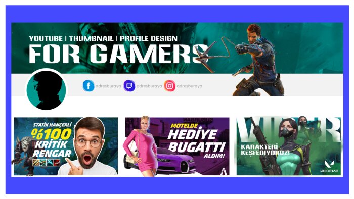 oyun kanalınız için thumbnail tasarımları yapabilirim