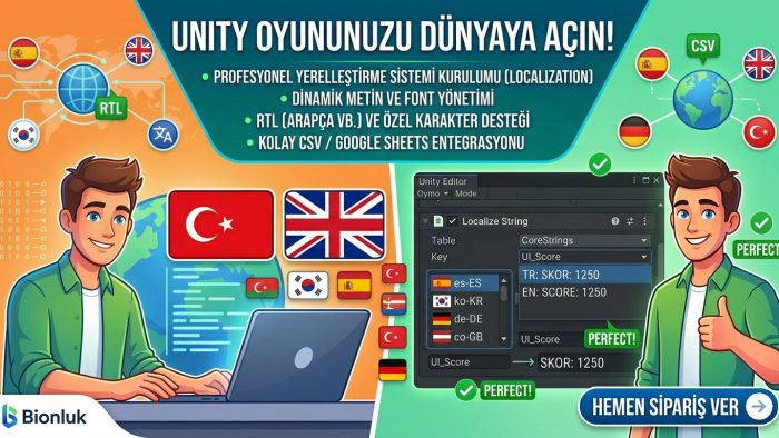 unity oyununuza localization (yerelleştirme) sistemi kurarım