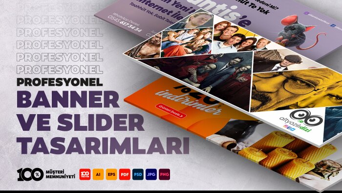 profesyonel banner ve slider tasarımları yaparım