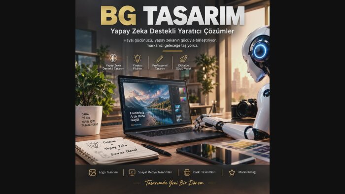 yapay zeka desteğiyle gerçekçi görsel tasarlarım