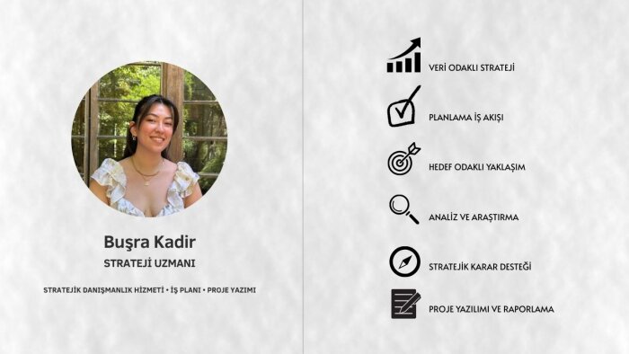 stratejik planlama ve pazar araştırması hizmetleri sunarım