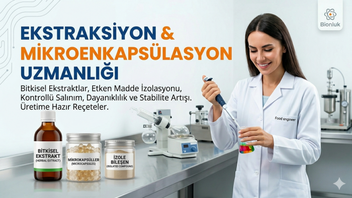 ekstraksiyon ve mikroenkapsülasyon için danışmanlık yaparım