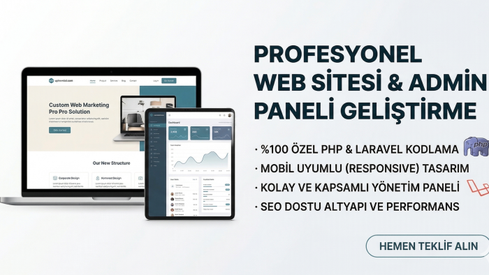 profesyonel admin panelli web siteleri yaparım