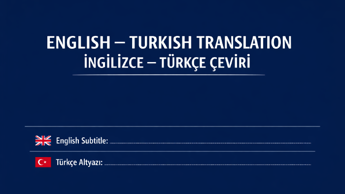 Türkçe-İngilizce metinlerinizi profesyonel şekilde çeviririm