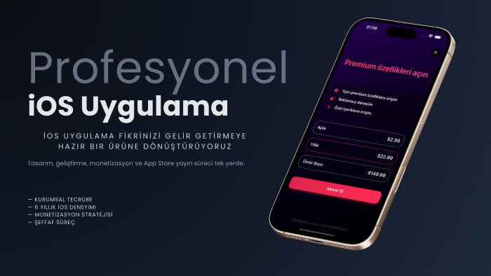 fikrinizi iOS uygulamaya dönüştürürüm