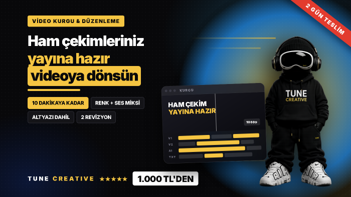 videolarınızı düzenler, altyazı ekleyip yayına hazırlarım