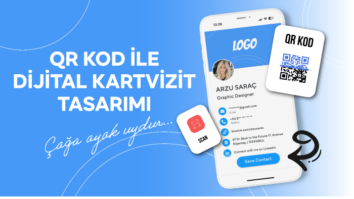size özel qr koda tanımlı dijital kartvizitinizi hazırlarım