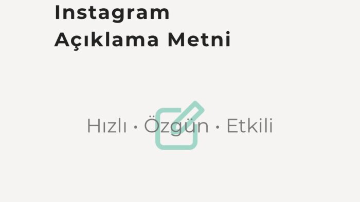 Instagram için etkili açıklama ve tanıtım metni yazarım