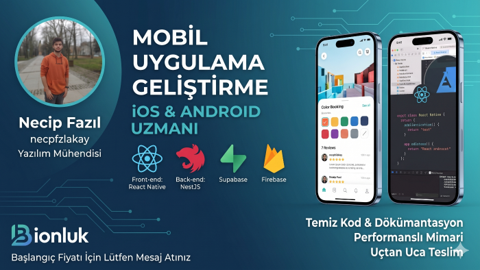 React native ile profesyonel uygulamanızı geliştiririm