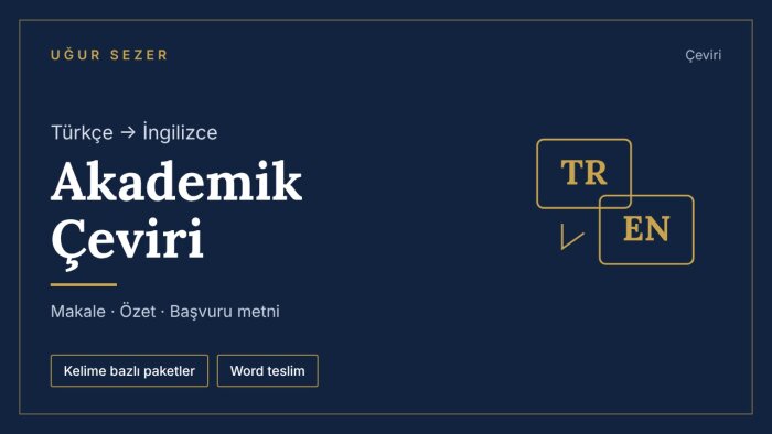 Türkçe metinlerinizi İngilizceye akademik dille çeviririm