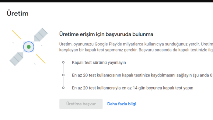 Google Play Console'da testlerinizi yapabilirim