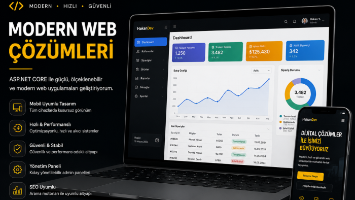 modern web yazılımları geliştiririm