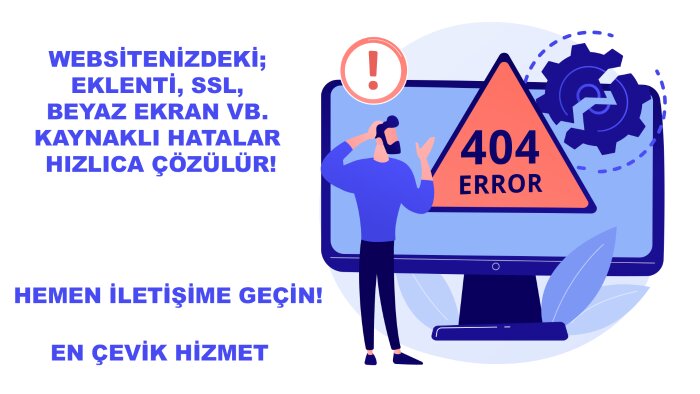sitenizdeki word press kaynaklı hataları gideririm