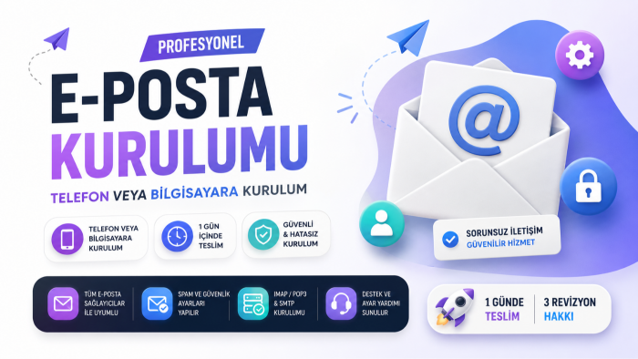 size e-posta kurulumu yaparım