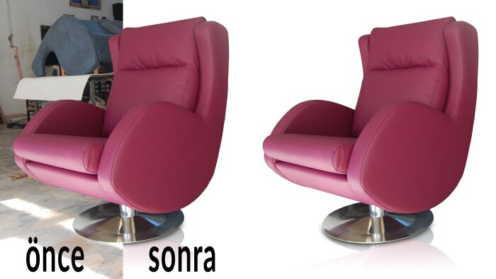 arka plan silme (dekupe) + gerçekçi gölgelendirme yapıyorum