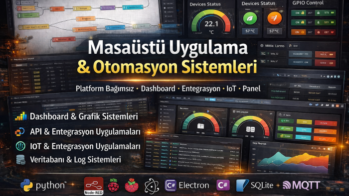 platform bağımsız otomasyon arayüz IoT ve panel geliştiririm