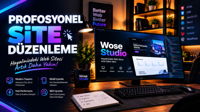 sitenizi profesyonel bir şekilde yeniden düzenleyebilirim