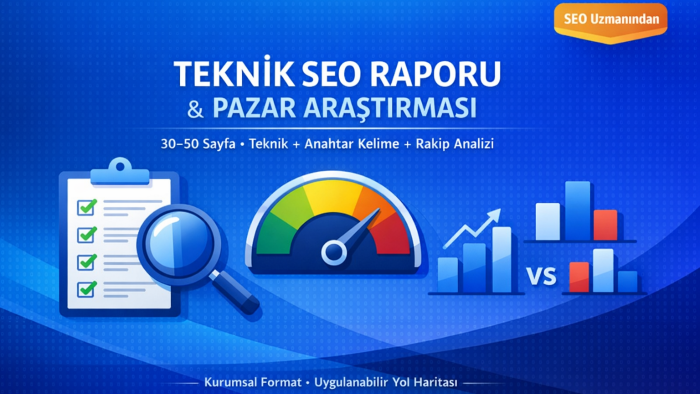 teknik SEO analizi ve pazar araştırma raporu yapıyorum