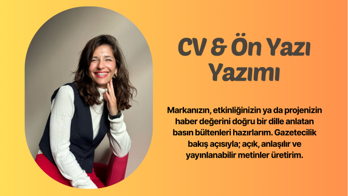 CV ve ön yazınızı profesyonelce hazırlarım