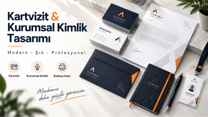 profesyonel kartvizit ve kurumsal kimlik tasarlarım