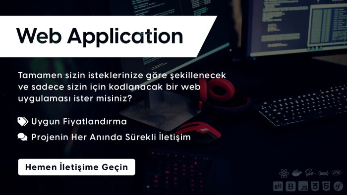 size özel web uygulaması yapabilirim