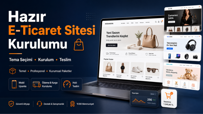 hazır e-ticaret sitenizi kurup teslim edebilirim