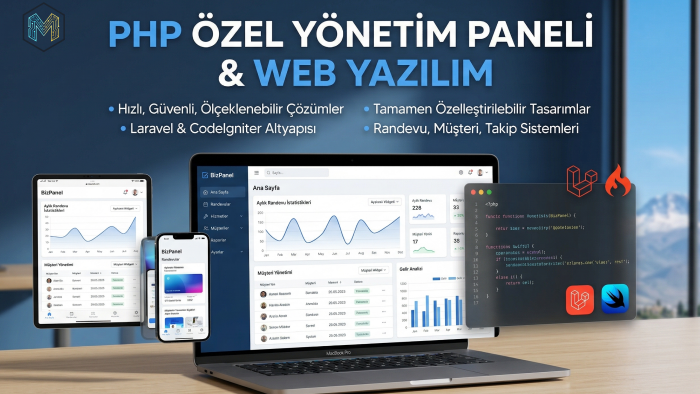 PHP ile kurumsal web siteleri ve yönetim paneli yazarım