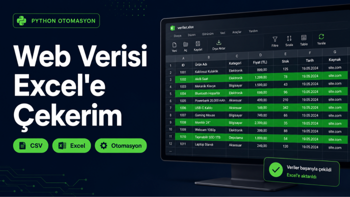 web scraping ile veri toplama scripti yazarım