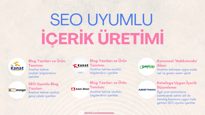 web siteleriniz için SEO uyumlu içerik yazarım
