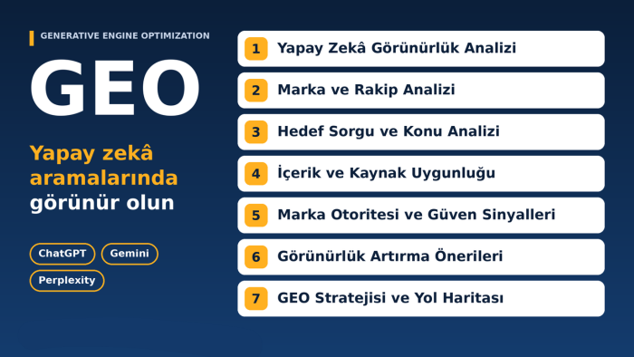 size özel yapay zeka GEO hizmeti veriyorum