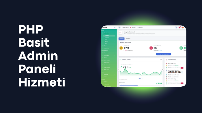 sitenize php tabanlı basit admin paneli yazabilirim