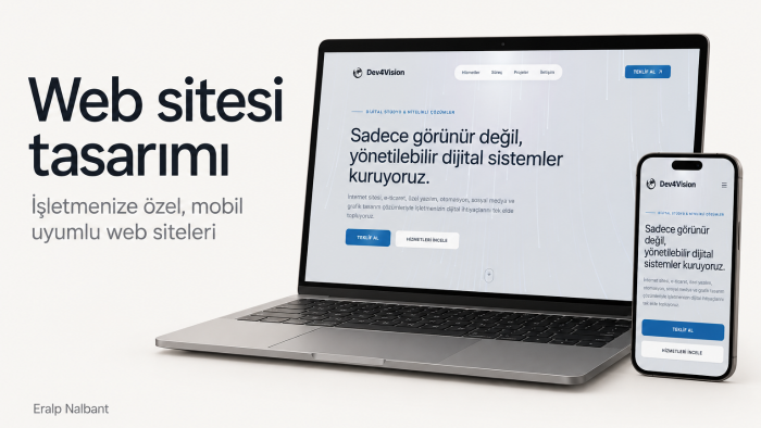 işletmenize özel mobil uyumlu web sitesi geliştiririm