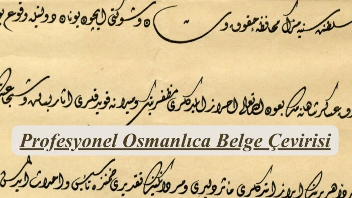 profesyonel Osmanlıca belge çevirisi yaparım