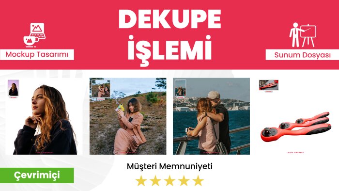 arka plan temizleme ve dekupe işlemi yaparım