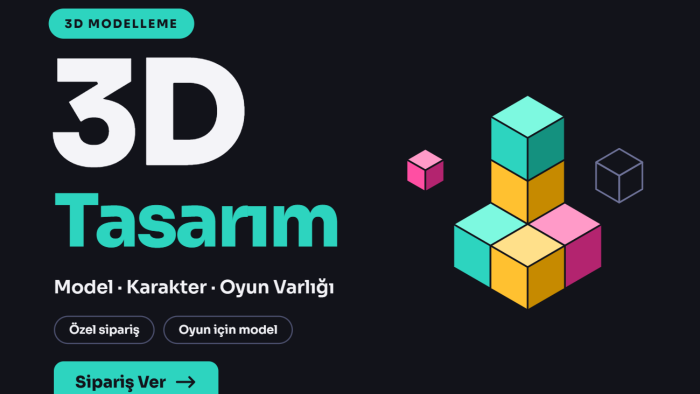 projeleriniz için özgün 3D low poly modeller tasarlarım