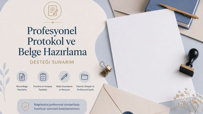 profesyonel protokol ve belge hazırlarım