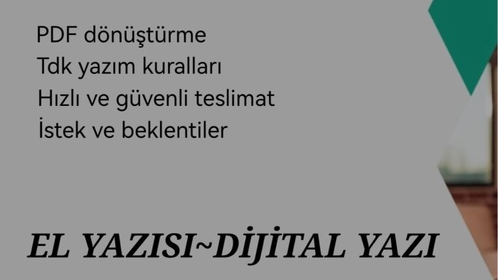 uzun el yazılarını dijitale aktarabilirim