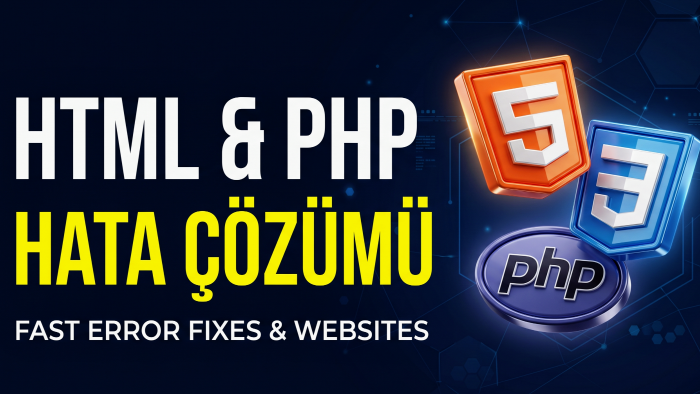 web sitenizdeki HTML ve PHP hatalarını çözerim