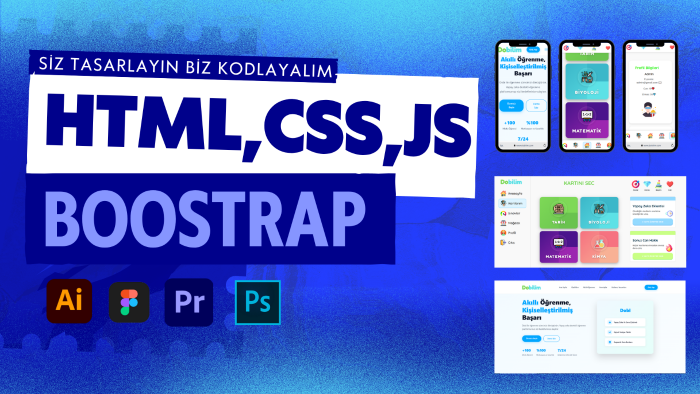 tasarımlarınızı html’e veya next.js / react.js'e dökerim