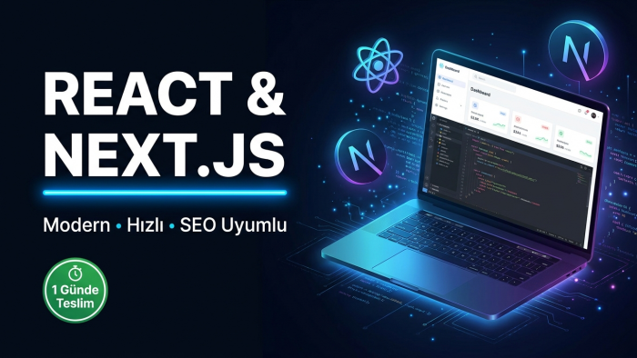 React ve Next.js ile modern web siteleri geliştiririm