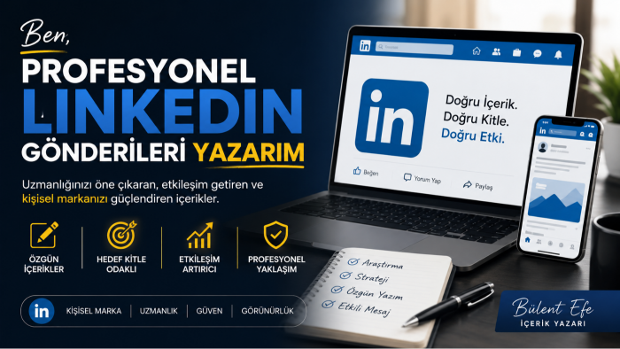 Linkedin gönderileri yazarım