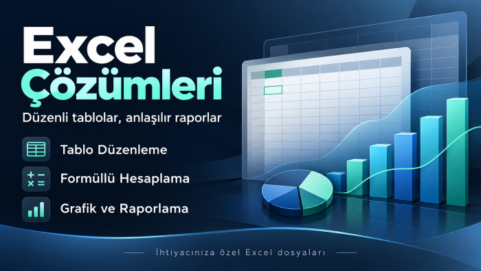 Excel tablolarınızı düzenler, formül ve rapor hazırlarım