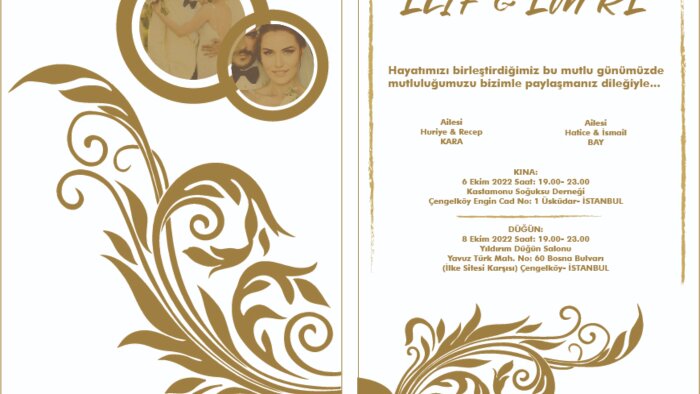 sizlere özel davetiye tasarlayabilirim