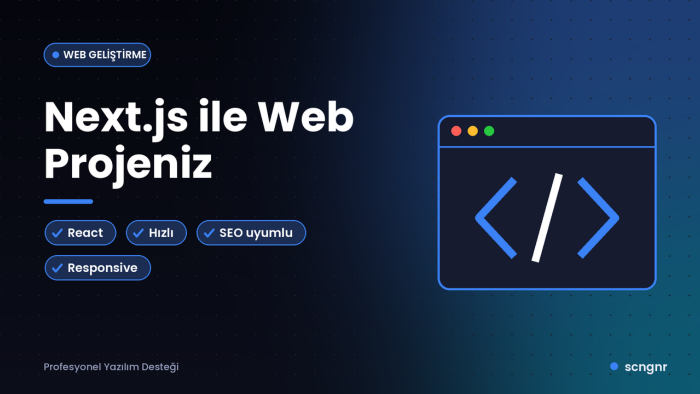 Nextjs projenizi gerçekleştiririm