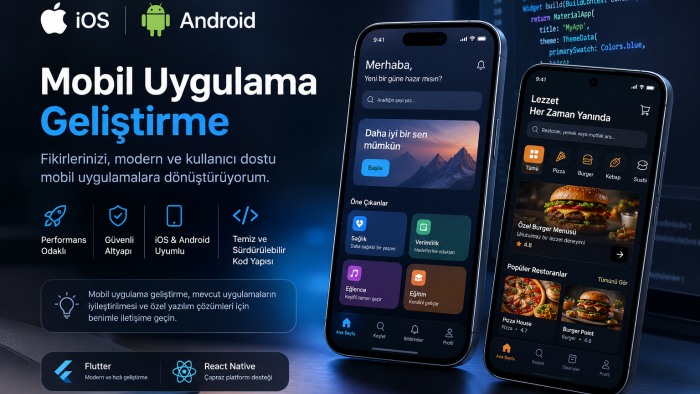 modern web siteleri ve mobil uygulamalar geliştiririm