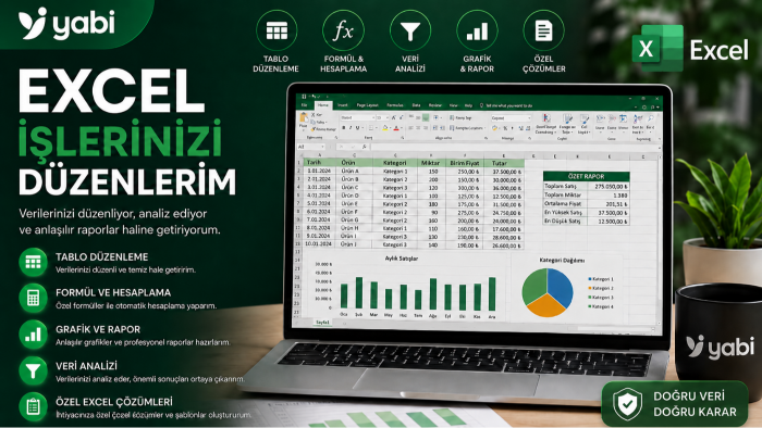 excel işlemlerinizde yardım ederim